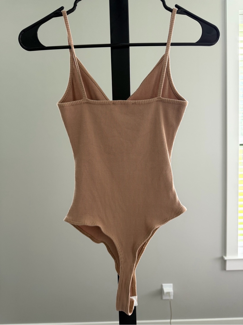 Lulu's Ribbed V-Neck Bodysuit - Picture 2 of 3